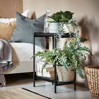IKEA OLIVBLAD Suport plante, interior/exterior negru, 56 cm