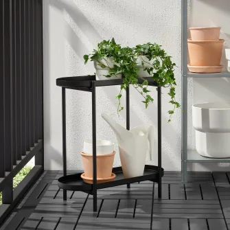 IKEA OLIVBLAD Suport plante, interior/exterior negru, 56 cm