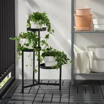 IKEA OLIVBLAD Suport plante, interior/exterior negru, 58 cm