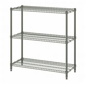 IKEA OMAR Etajera, gri-verde, 92x36x94 cm