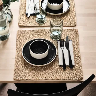 IKEA OMBONAD Suport farfurie, iuta impletit, 37x37 cm