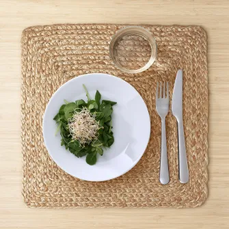 IKEA OMBONAD Suport farfurie, iuta impletit, 37x37 cm