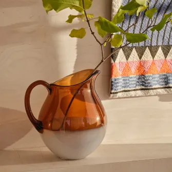 IKEA OMMJÄNGE Carafa, sticla/maro, 2.7 l