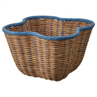 IKEA OMMJÄNGE Cos, bej/albastru, 40x40x26 cm