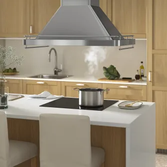 IKEA OMNEJD Hota tavan, inox, 90 cm