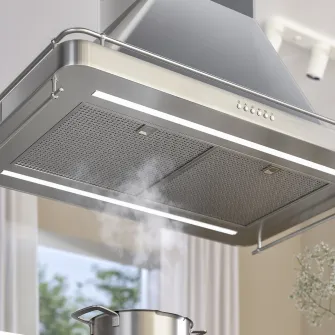 IKEA OMNEJD Hota tavan, inox, 90 cm