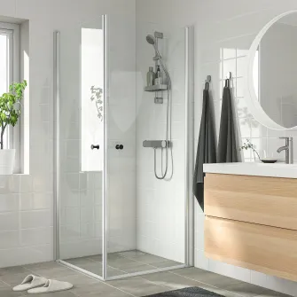 IKEA OPPEJEN Cabina de dus cu 2 usi, 86x86x202 cm