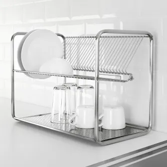 IKEA ORDNING Suport vesela, inox, 50x27x36 cm