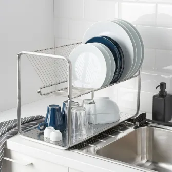 IKEA ORDNING Suport vesela, inox, 50x27x36 cm