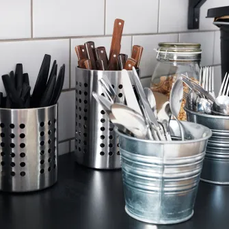 IKEA ORDNING Suport tacamuri, inox, 13.5 cm