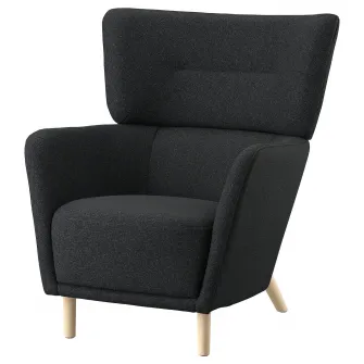 IKEA OSKARSHAMN Scaun cu brate, Gunnared negru-gri