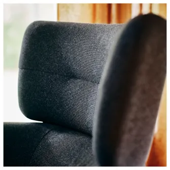IKEA OSKARSHAMN Scaun cu brate, Gunnared negru-gri