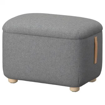 IKEA OSKARSHAMN Taburet cu depozitare, Tibbleby bej/gri
