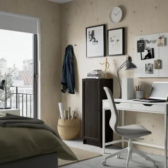 IKEA OXBERG Usa, maro-i aspect stejar, 40x97 cm