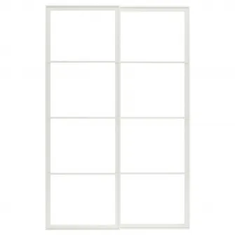 IKEA PAX 2 cadre usi glisante cu sina, alb, 150x236 cm
