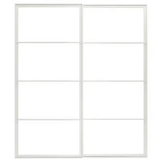 IKEA PAX 2 cadre usi glisante cu sina, alb, 200x236 cm
