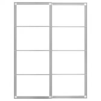 IKEA PAX 2 cadre usi glisante cu sina, aluminiu, 150x201 cm