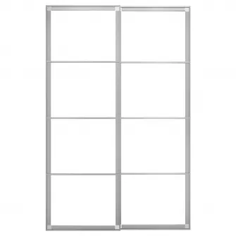 IKEA PAX 2 cadre usi glisante cu sina, aluminiu, 150x236 cm