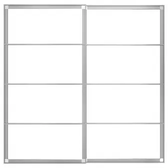IKEA PAX 2 cadre usi glisante cu sina, aluminiu, 200x201 cm