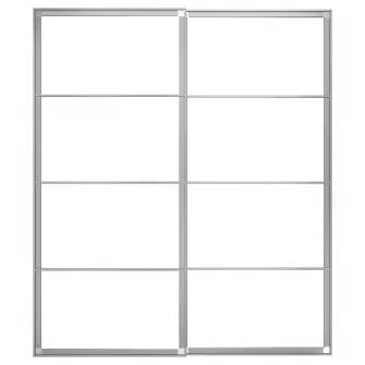IKEA PAX 2 cadre usi glisante cu sina, aluminiu, 200x236 cm