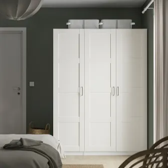 IKEA PAX / BERGSBO Combinatie dulap, alb/alb, 150x60x201 cm