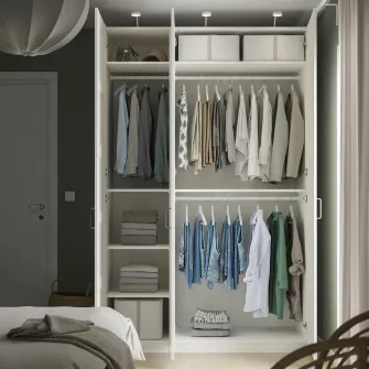 IKEA PAX / BERGSBO Combinatie dulap, alb/alb, 150x60x236 cm