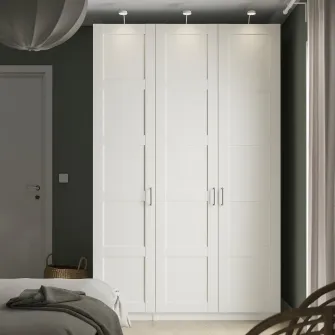 IKEA PAX / BERGSBO Combinatie dulap, alb/alb, 150x60x236 cm