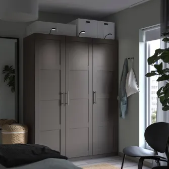 IKEA PAX / BERGSBO Combinatie dulap, gri inchis, 150x60x201 cm