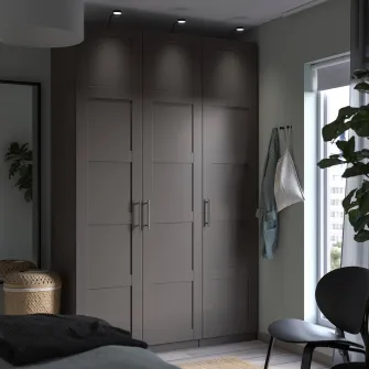 IKEA PAX / BERGSBO Combinatie dulap, gri inchis, 150x60x236 cm