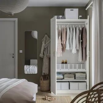 IKEA PAX / BERGSBO Dulap, alb/alb, 100x60x201 cm