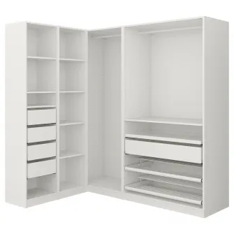 IKEA PAX Dulap colt, alb, 161/188x201 cm