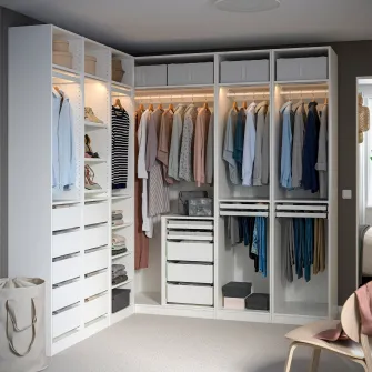 IKEA PAX Dulap colt, alb, 211/213x236 cm