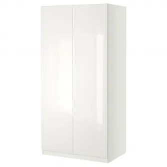 IKEA PAX / FARDAL Combinatie dulap, alb/lucios/alb, 100x38x201 cm