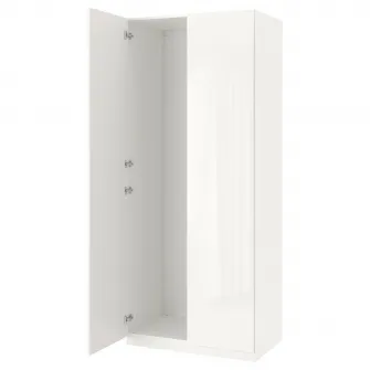 IKEA PAX / FARDAL Combinatie dulap, alb/lucios/alb, 100x60x236 cm