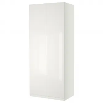 IKEA PAX / FARDAL Combinatie dulap, alb/lucios/alb, 100x60x236 cm