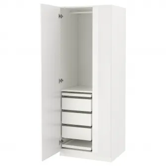 IKEA PAX / FARDAL Combinatie dulap, lucios/alb, 75x60x201 cm