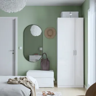 IKEA PAX / FARDAL Combinatie dulap, lucios/alb, 75x60x201 cm