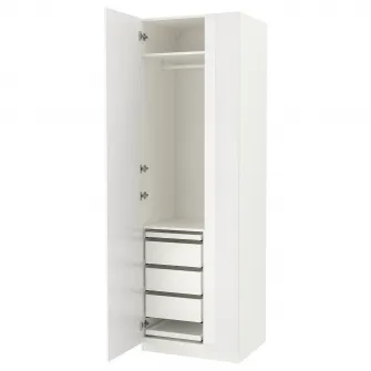 IKEA PAX / FARDAL Combinatie dulap, lucios/alb, 75x60x236 cm