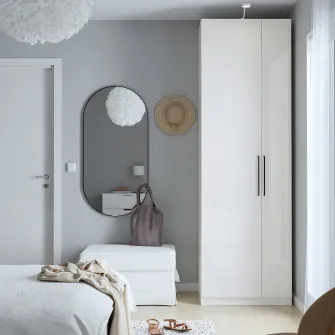 IKEA PAX / FARDAL Combinatie dulap, lucios/alb, 75x60x236 cm