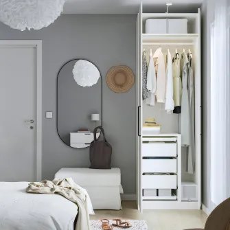 IKEA PAX / FARDAL Combinatie dulap, lucios/alb, 75x60x236 cm