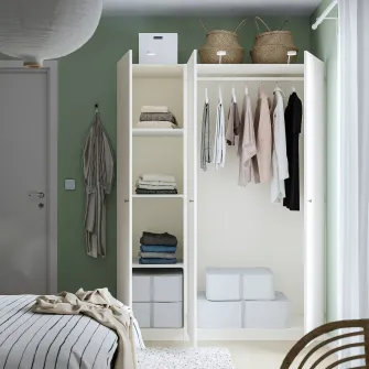 IKEA PAX / FORSAND Combinatie dulap, alb/alb, 150x60x201 cm