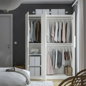 IKEA PAX / FORSAND Combinatie dulap, alb/alb, 150x60x201 cm
