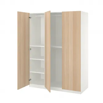 IKEA PAX / FORSAND Combinatie dulap, alb/aspect stejar antichizat, 150x60x201 cm