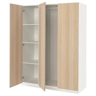 IKEA PAX / FORSAND Combinatie dulap, alb/aspect stejar antichizat, 150x60x201 cm