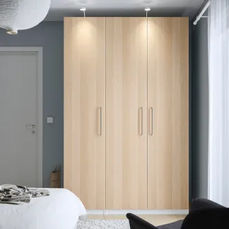 IKEA PAX / FORSAND Combinatie dulap, alb/aspect stejar antichizat, 150x60x236 cm