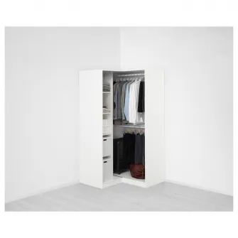 IKEA PAX / GRIMO Dulap colt, alb/alb, 110/110x201 cm
