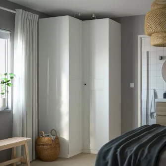 IKEA PAX / GRIMO Dulap colt, alb/alb, 110/110x236 cm