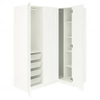 IKEA PAX / GULLABERG Dulap colt, alb/alb, 161/111x201 cm
