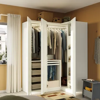IKEA PAX / GULLABERG Dulap colt, alb/alb, 161/111x201 cm
