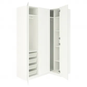 IKEA PAX / GULLABERG Dulap colt, alb/alb, 161/111x236 cm